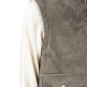Gray Suede Leather Vest for Men – Bomber Puffer