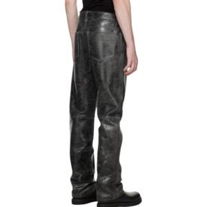 Rugged Black Leather Trousers for Men – Street Style Look