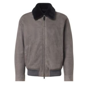 Soft Fur Collar Bomber Jacket for Men