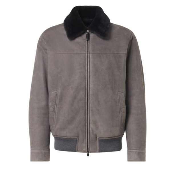 Soft Fur Collar Bomber Jacket for Men
