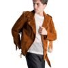 Classic Brown Suede Fringe Jacket