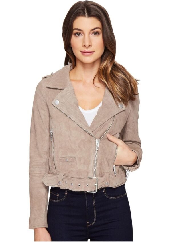 Soft suede, sleek design, and a timeless biker aesthetic for effortless fashion.