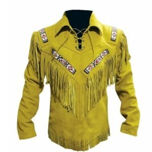 mens western leather jackets with fringe