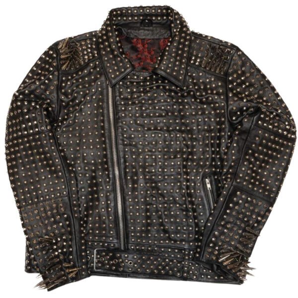 punk studded leather jacket