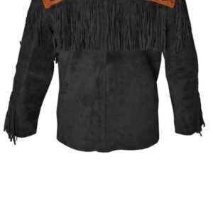 western style black leather jacket