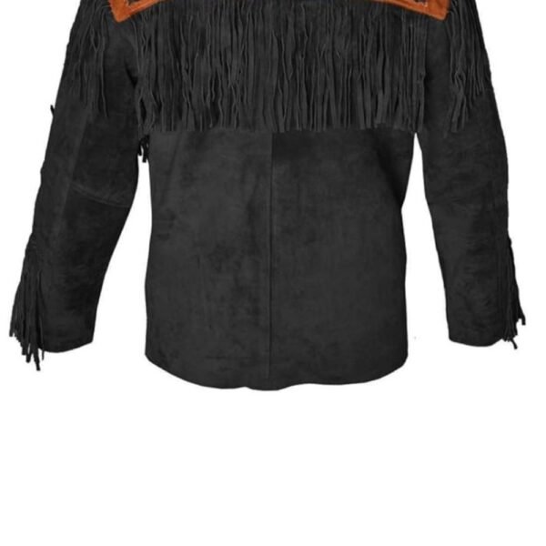 western style black leather jacket