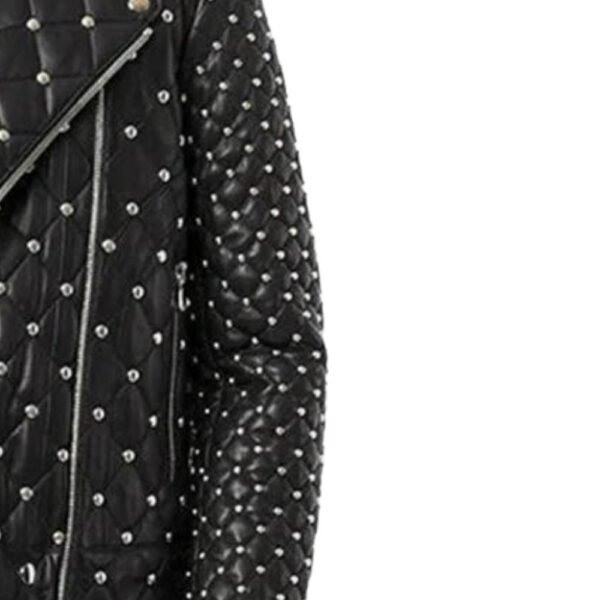 plus size studded leather jacket