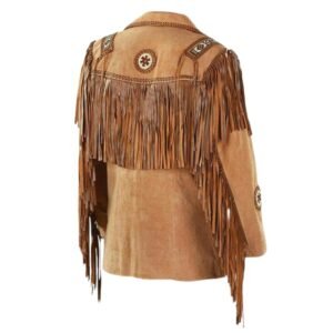 brown fringe jacket asymmetrical leather jacket