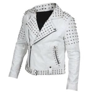 women's studded leather jacket