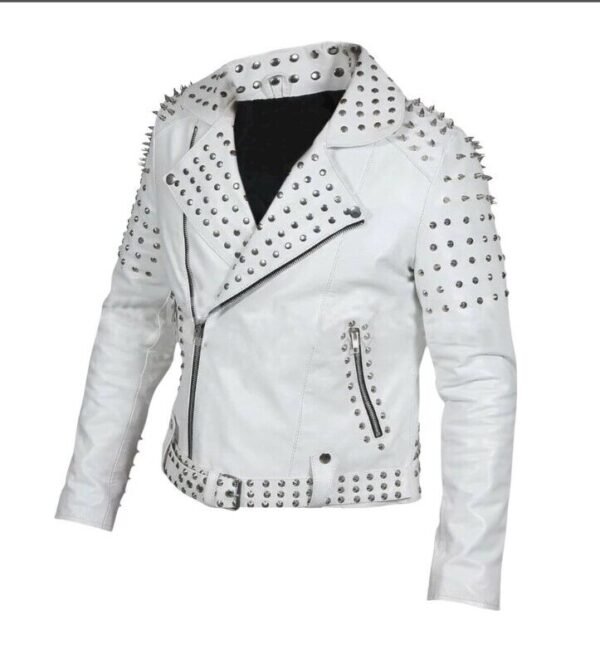 women's studded leather jacket