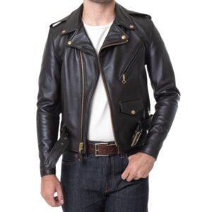 Classic cowhide leather jackets for men