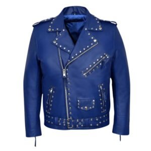 plus size studded leather jacket