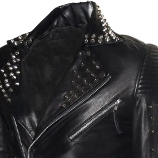 studded faux leather jacket