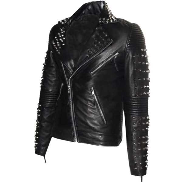 punk studded leather jacket