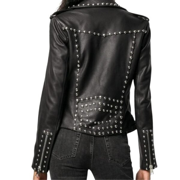 leather jacket with studs womens