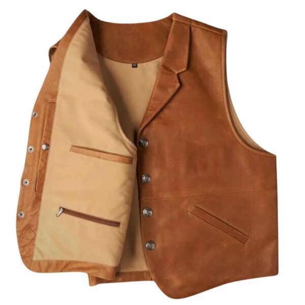 lambskin leather vest