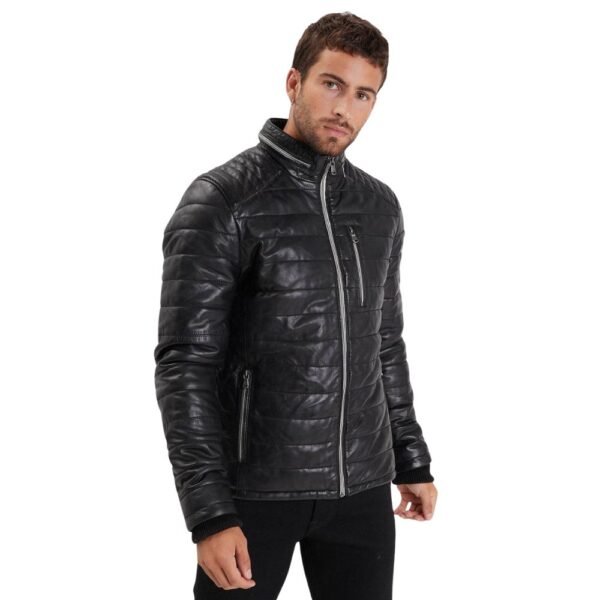 Men's Sheepskin Leather Puffer Jacket