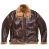 B3 Shearling fur Leather Jacket with Sherpa