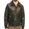 bomber flight jacket leather for men