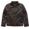 Vintage Style Brown Leather Jacket Mens