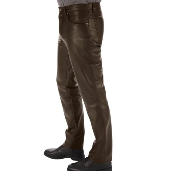 brown leather pants for men