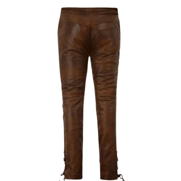 classic brown mens leather pants