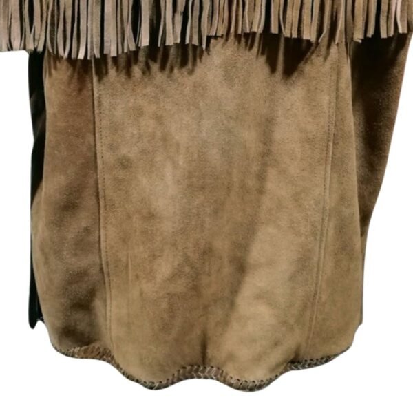 cowboy fringe suede vest