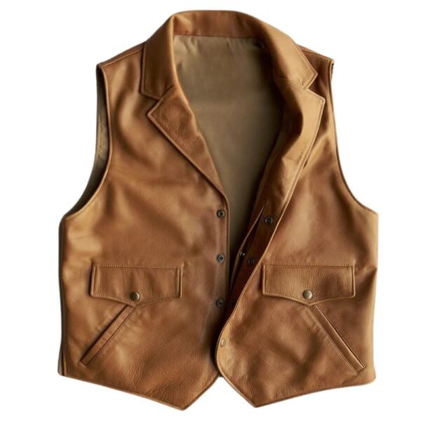 cowboy western style leather vest