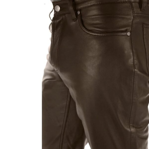 dark brown leather pants