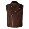 fashionable mens suede leather vest