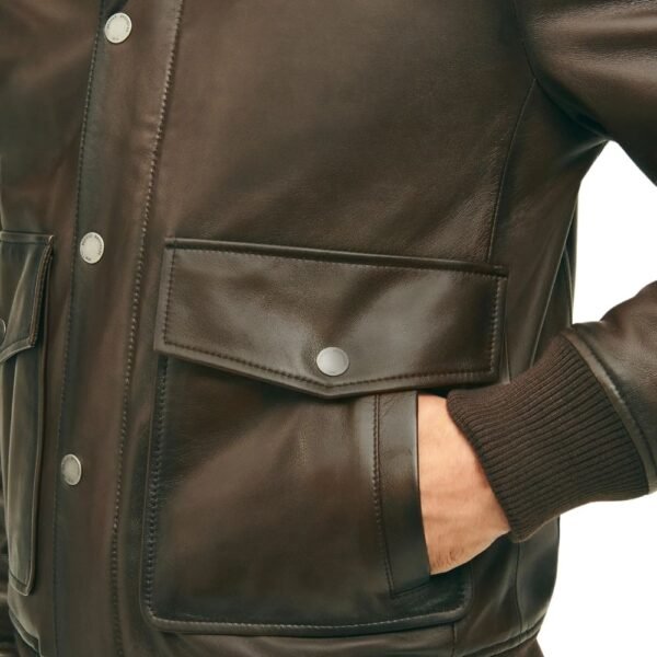 Real flight bomber leather jacket