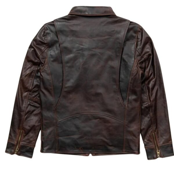 genuine brown leather jacket mens