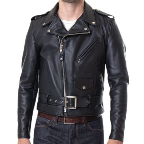 mens genuine cowhide leather jacket