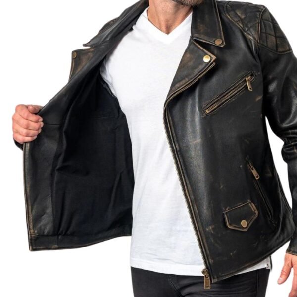 cafe racer leather jacket mens