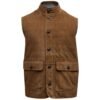 real brown suede vest mens