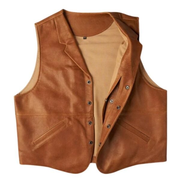 real lambskin western vest mens