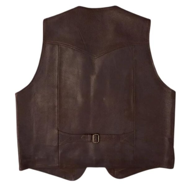 real sheepskin men's leather vests western