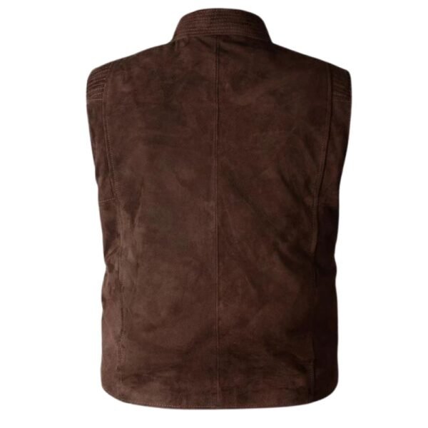 soft real Brown mens suede leather vest