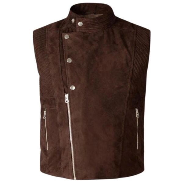 suede leather vest for men