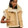 aviator sherpa vest for women