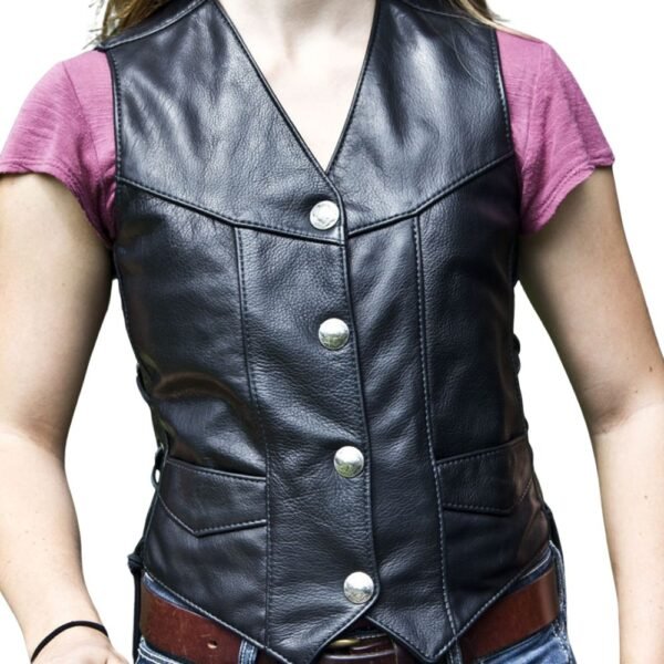 best womens leather motorcycle vest