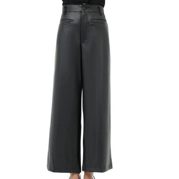 black leather pants women