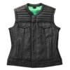 black leather vest womens motorcycle