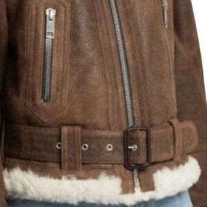 brown fur jacket women's