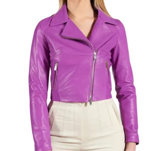 crop lambskin leather jackets