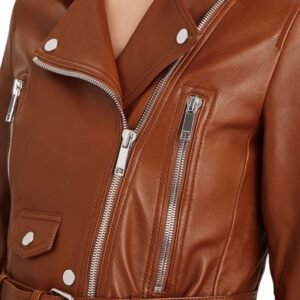 crop leather jacket women