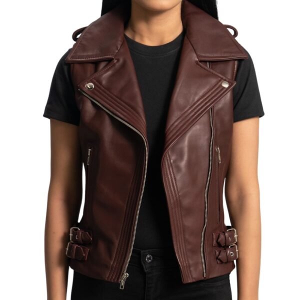 custom leather biker vest