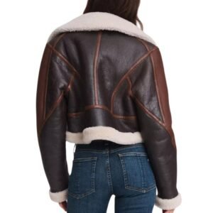 fur brown shearling jacket women's