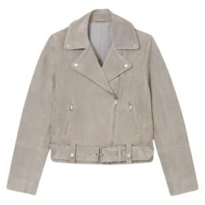 grey suede jacket womens