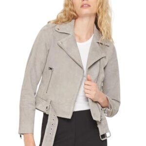 ladies grey suede jacket